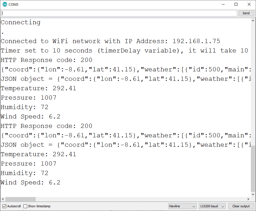 ESP32 ESP8266 NodeMCU HTTP GET с Arduino IDE -- ответ OpenWeatherMap