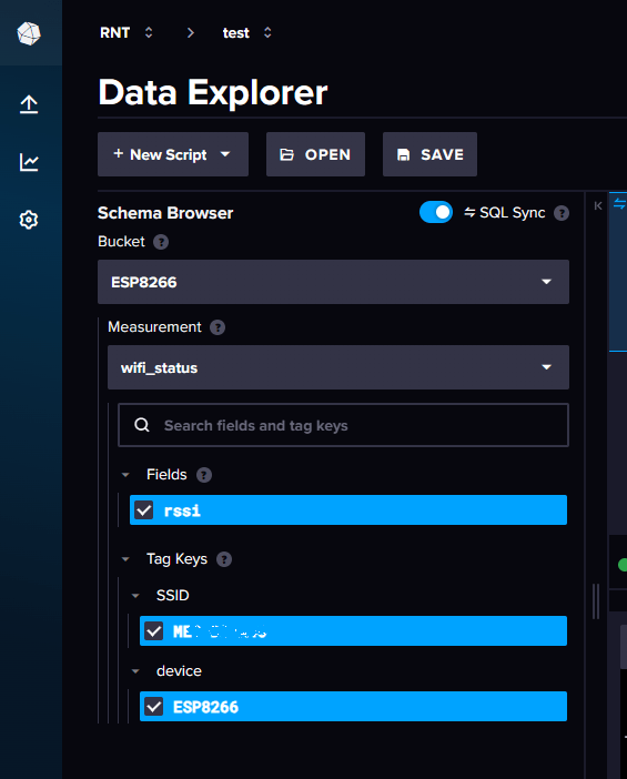 Обозреватель данных InfluxDB