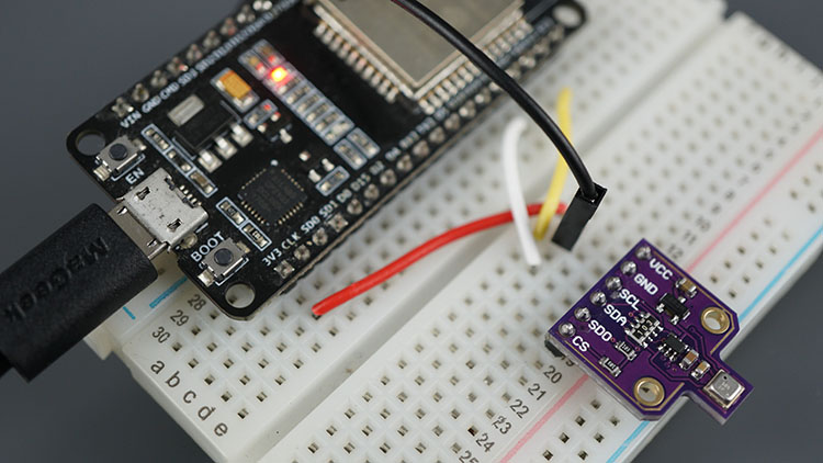 ESP32 плата BME680 датчик газа схема подключения