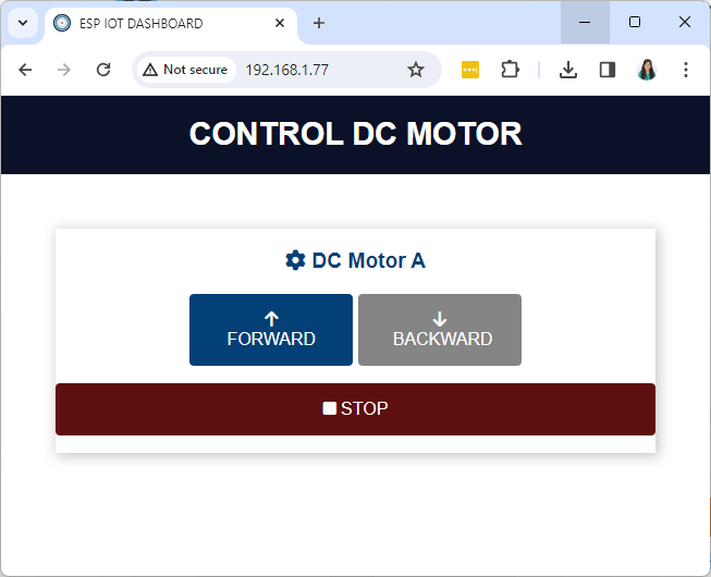 ESP8266 NodeMCU управление DC-мотором через веб-сервер