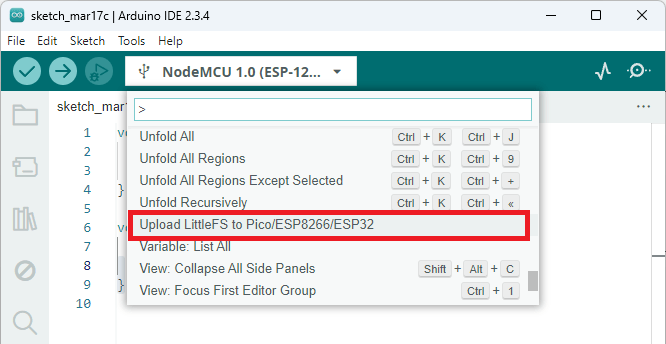 ESP8266 — загрузка образа файловой системы