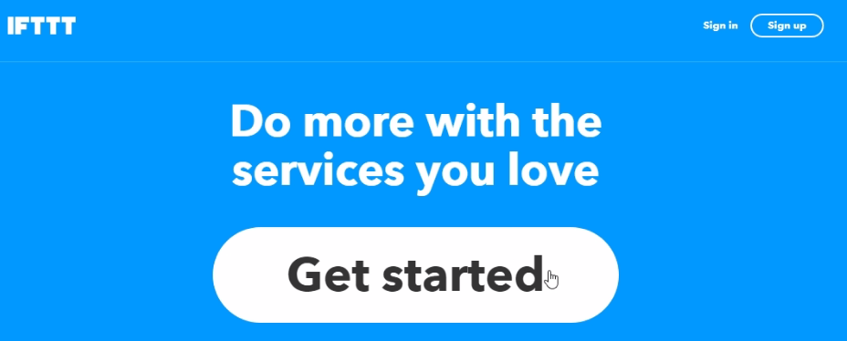 Сайт IFTTT