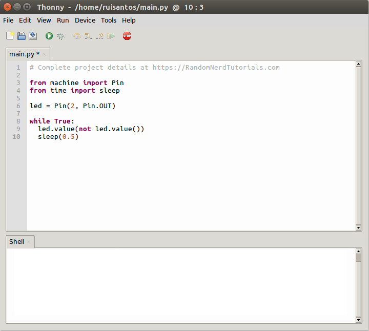 Thonny IDE на Linux