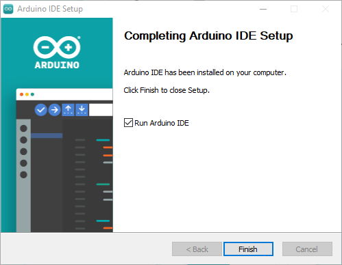 Arduino IDE 2.0 установка завершена успешно