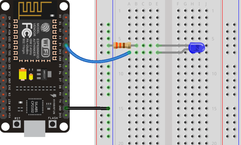 Плата ESP8266 NodeMCU - мигание светодиода с Arduino IDE