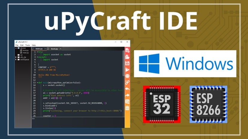 Установка uPyCraft IDE на Windows PC для MicroPython