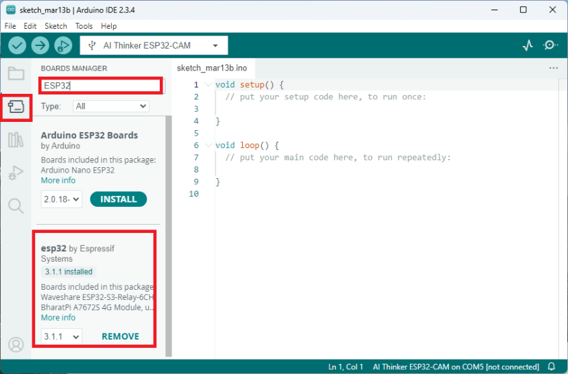 Установка ESP32 Arduino IDE 2 дополнение для платы версия 3