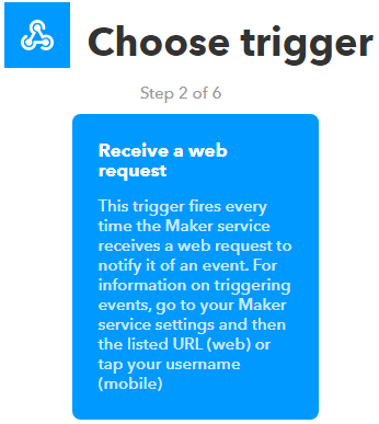 Receive a web request