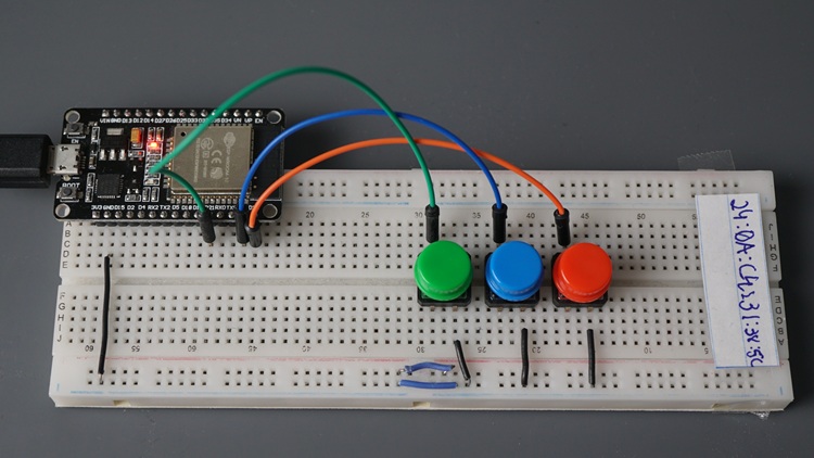 Контроллер ESP32 ESP-NOW с тремя кнопками
