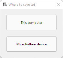 Thonny IDE — Сохранить на устройство MicroPython
