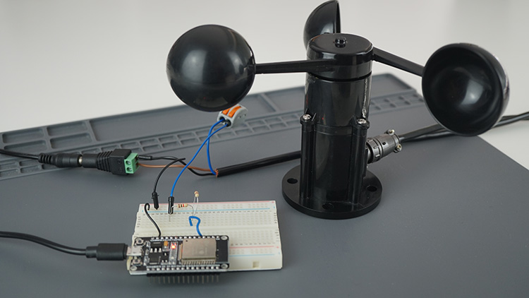 ESP32 с анемометром — схема