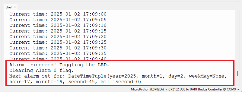 ESP32 ESP8266 периодические будильники с DS3231 MicroPython