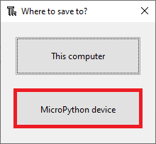 Thonny IDE выбор устройства