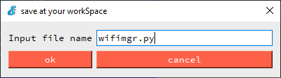 Сохранение библиотеки wifimgr.py в uPyCraft IDE