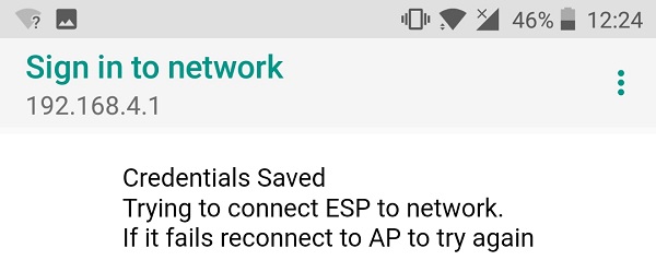 Данные сохранены в WiFiManager ESP8266