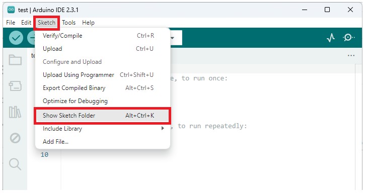 Папка скетча