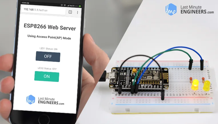 Создание простого веб-сервера ESP8266 в Arduino IDE с использованием режимов точки доступа и станции