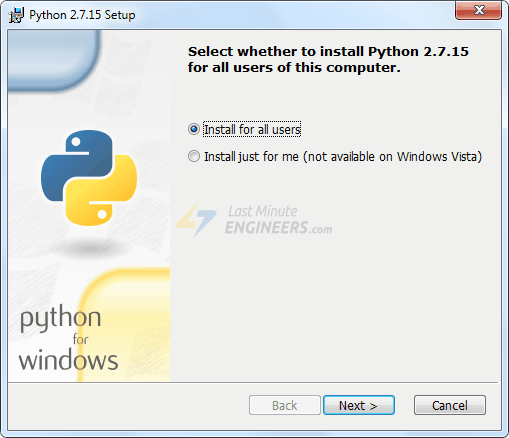 Установка Python 2.7.x на ПК