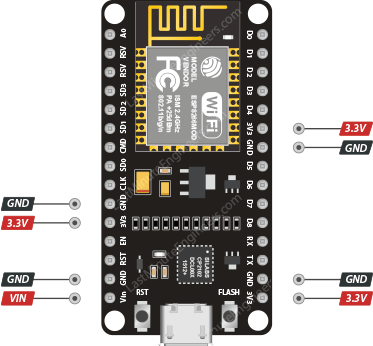 Выводы питания ESP8266