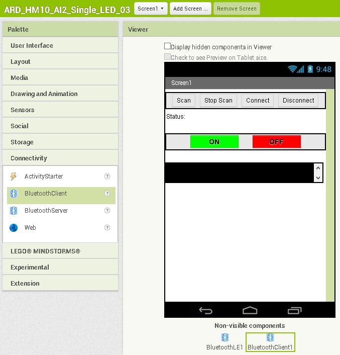 Добавление компонента Bluetooth
