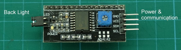 Пины I2C адаптера