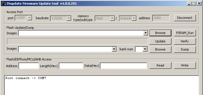 Выбор файлов прошивки