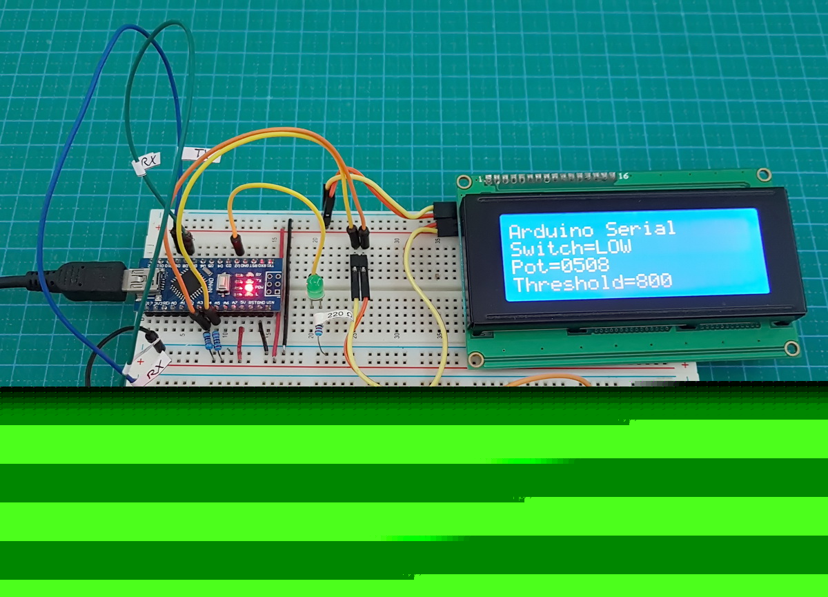 Макетная плата с мигающим светодиодом
