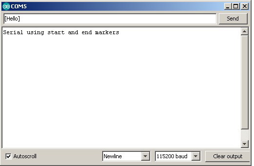 Монитор порта — ввод [hello]