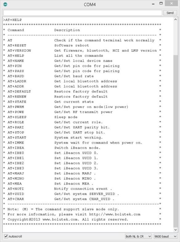 AT-09 BT-05 Serial Monitor