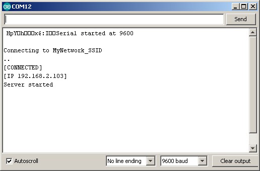 Serial Monitor с IP-адресом