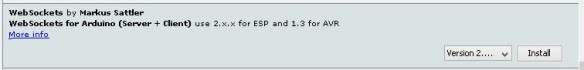 Библиотека WebSocket в Arduino IDE