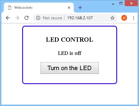 Веб-страница управления светодиодом