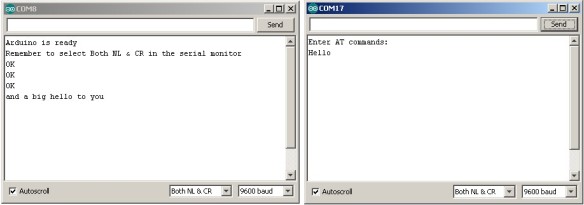 Hello получено на HC-05