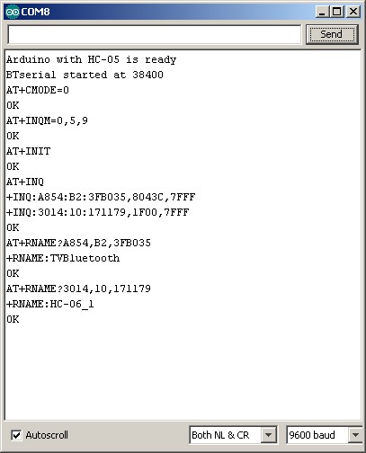 AT+RNAME - определение устройств
