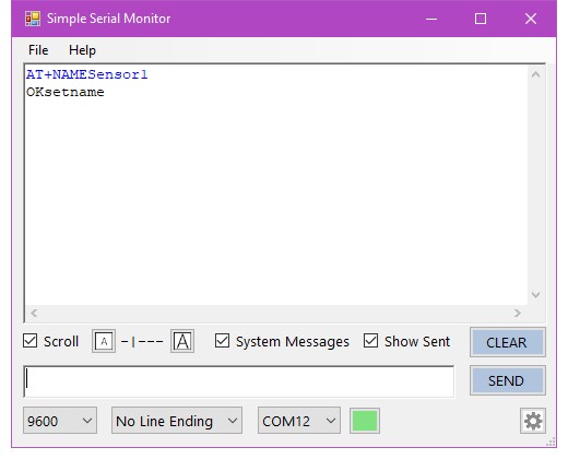 Отправка AT+NAME