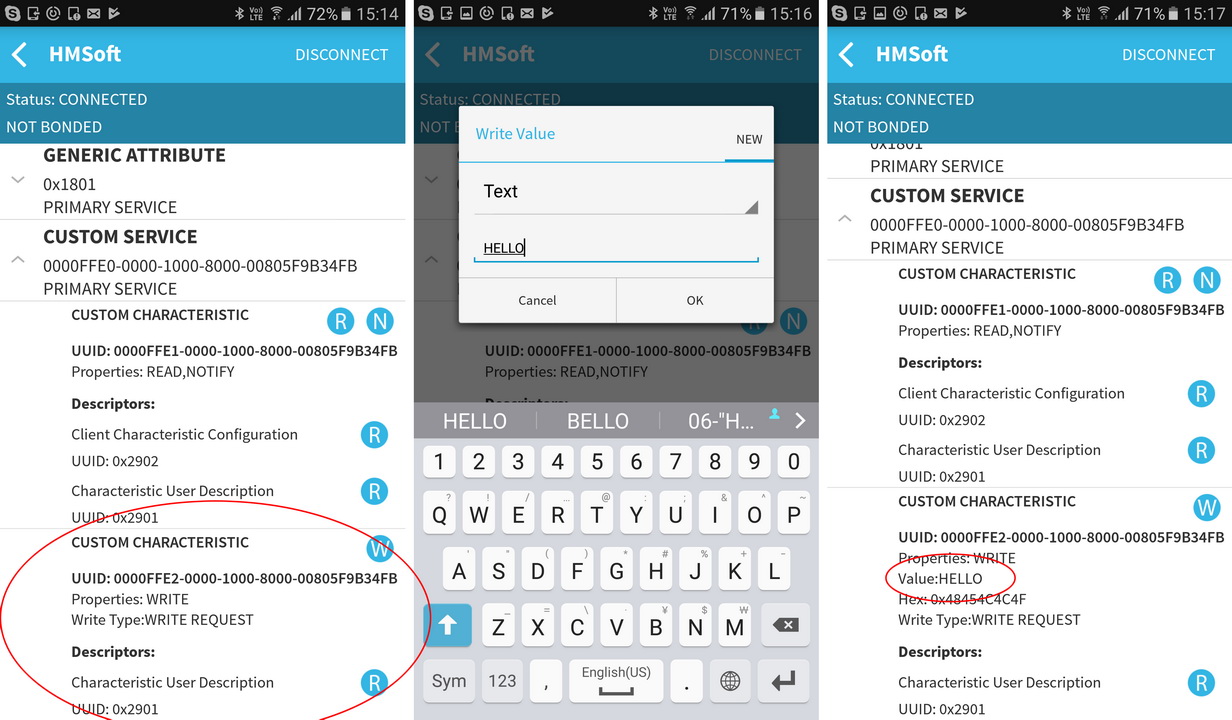 Отправка HELLO через FFE2