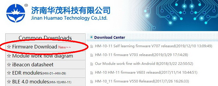 Раздел загрузки прошивки