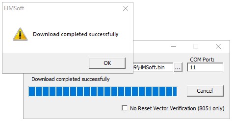Диалог успешного завершения