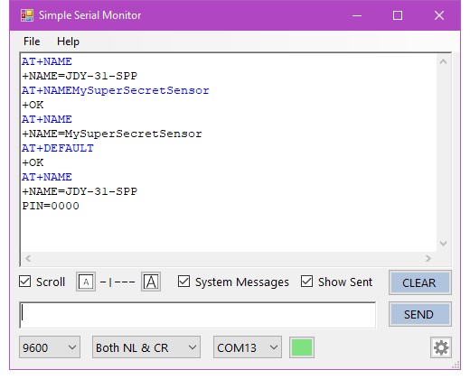 Подтверждение сброса имени