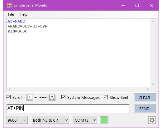 Отправка AT+PIN