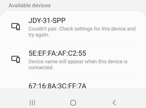 Ошибка сопряжения