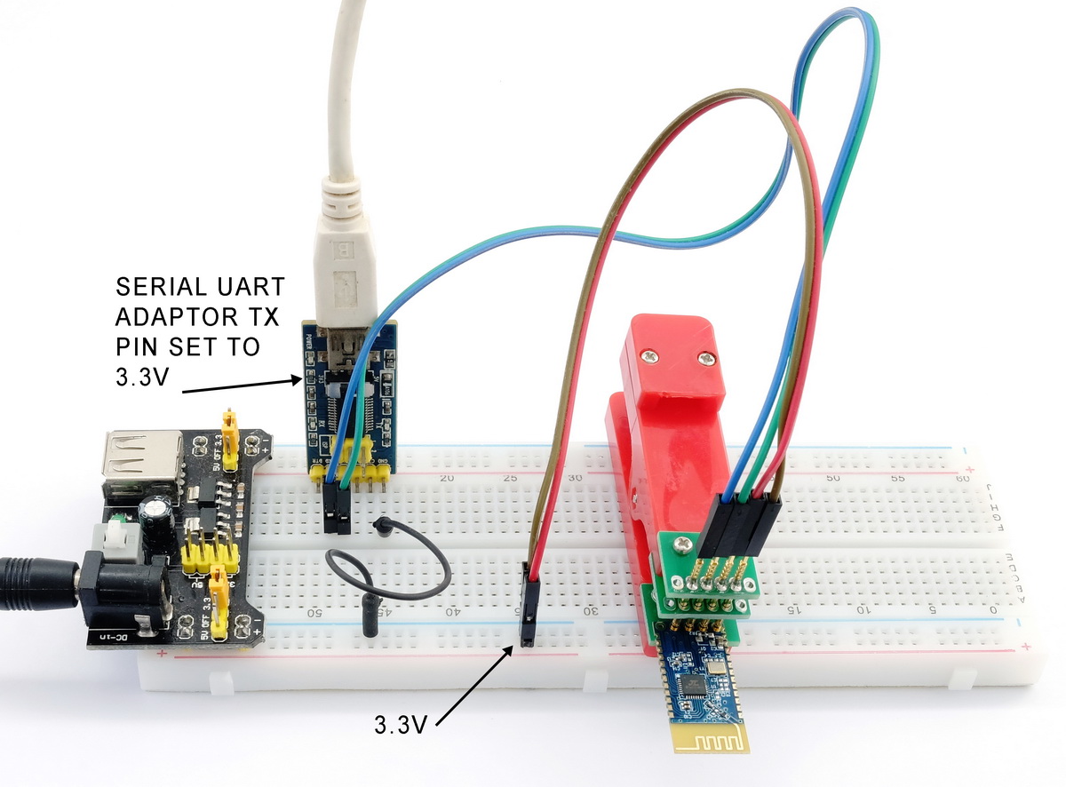 JDY-31 на макетной плате