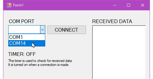 Выбор COM-порта