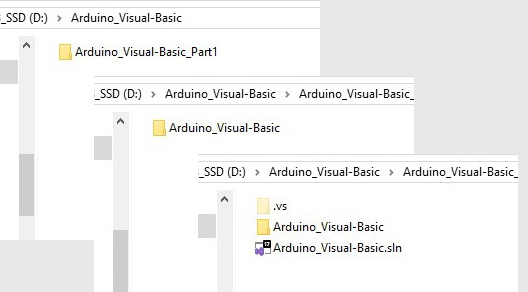 Папки проекта Visual Basic