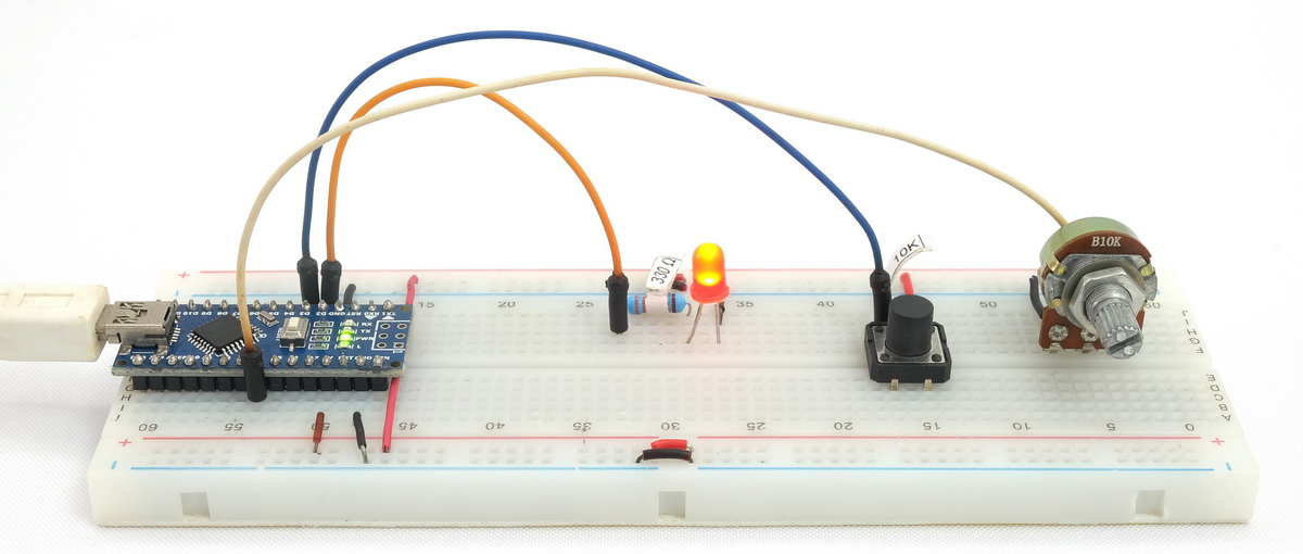 Светодиод включён