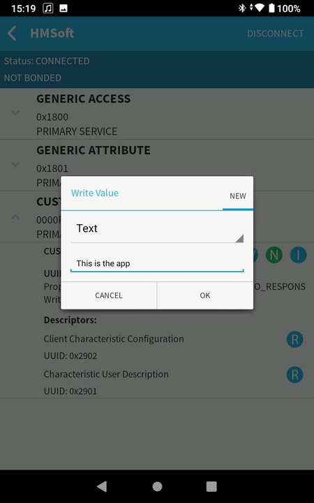 Отправка данных из приложения — шаг 1