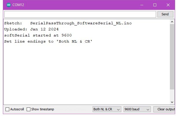 Монитор порта после открытия