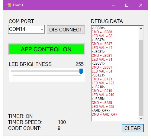 Зелёный LED выключен, макетная плата
