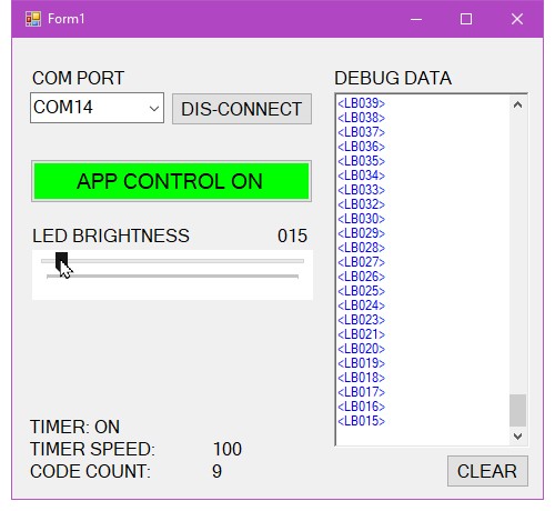 Макетная плата, яркость 15