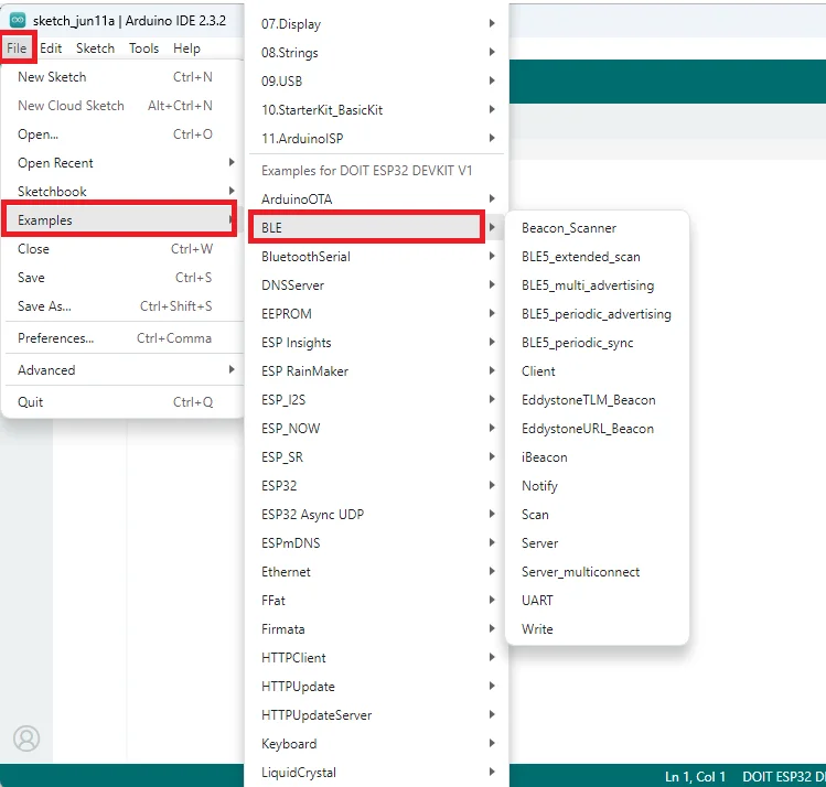Содержимое файла в Serial Monitor